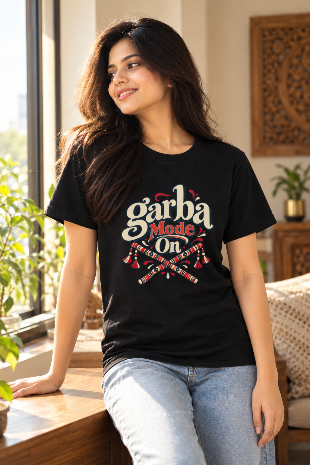 Garba Mode On Unisex Classic Crew T-Shirt