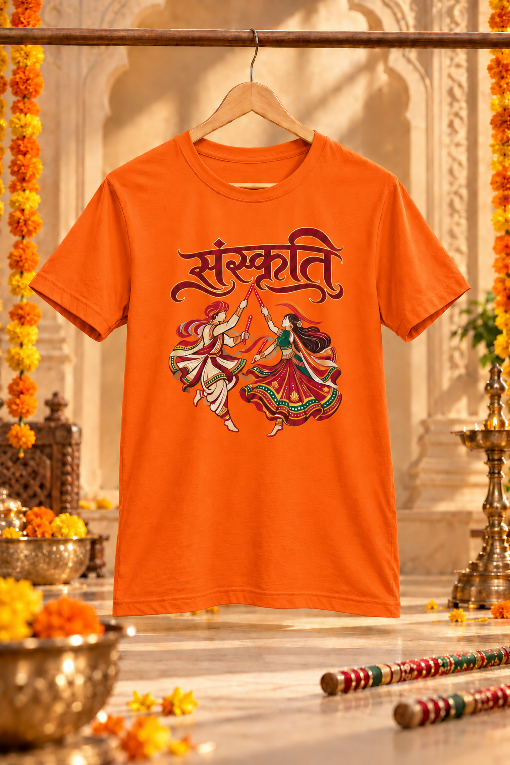 Sanskruti-Garba-Unisex Classic Crew T-Shirt