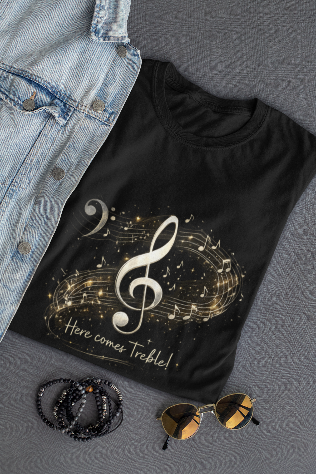 Here Comes Treble Unisex Classic Crew T-Shirt