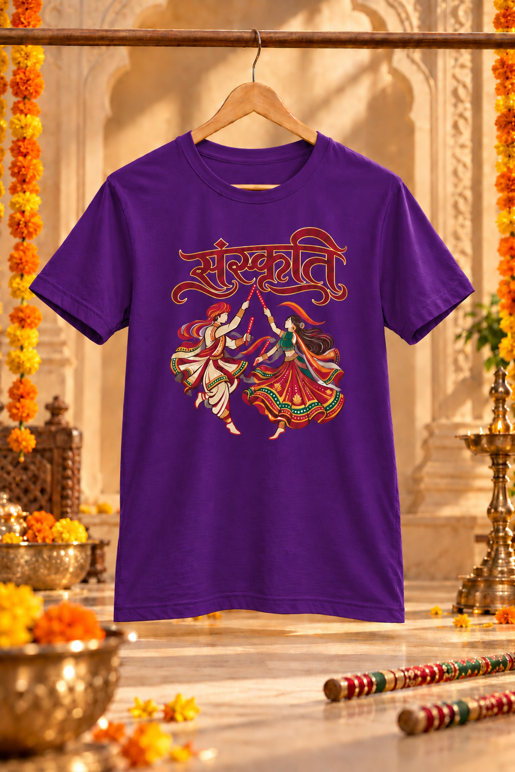 Sanskruti-Garba-Unisex Classic Crew T-Shirt
