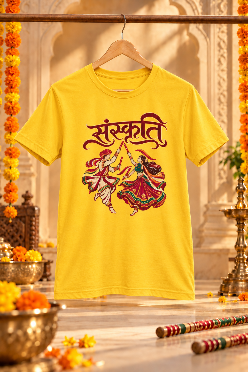 Sanskruti-Garba-Unisex Classic Crew T-Shirt
