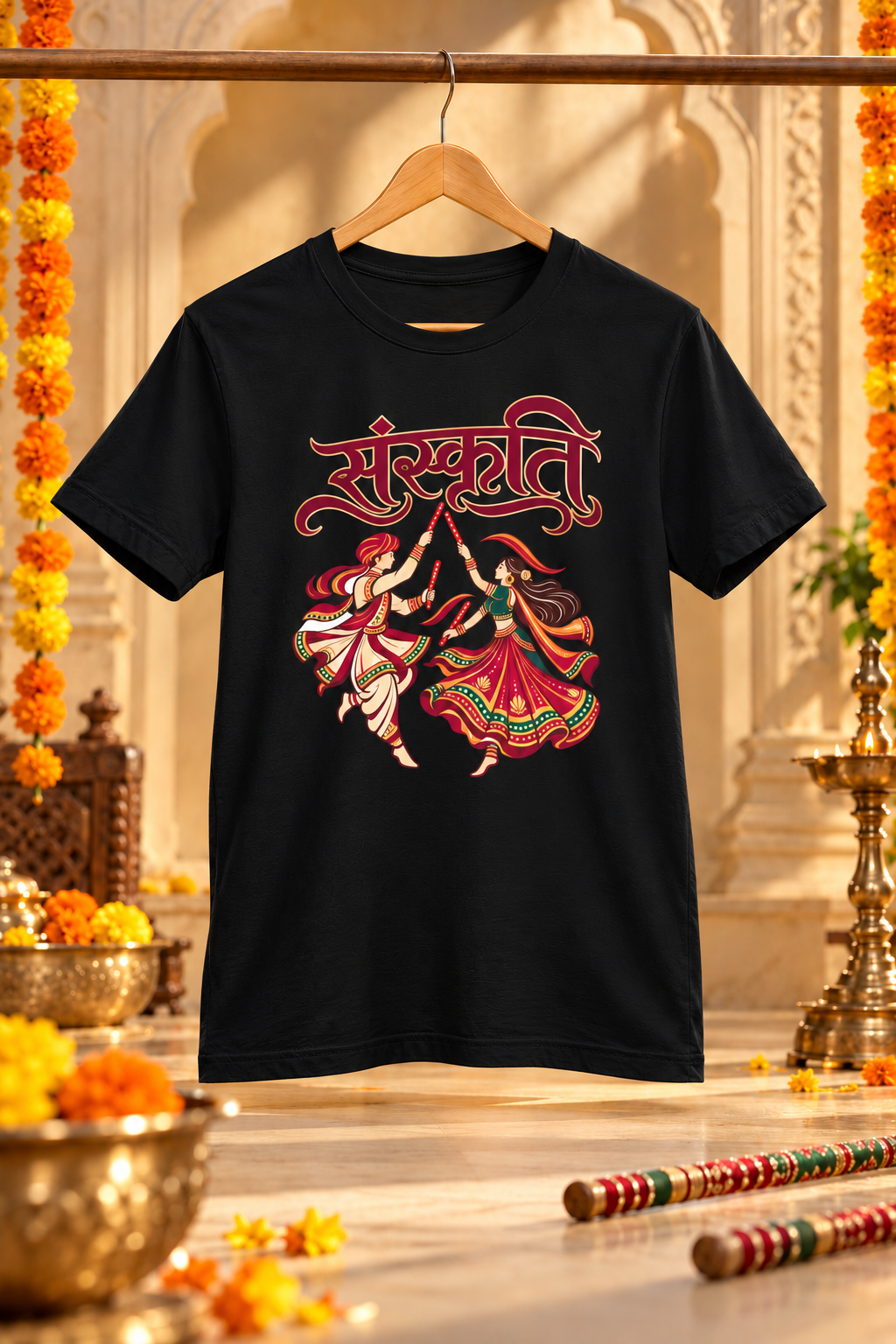 Sanskruti-Garba-Unisex Classic Crew T-Shirt