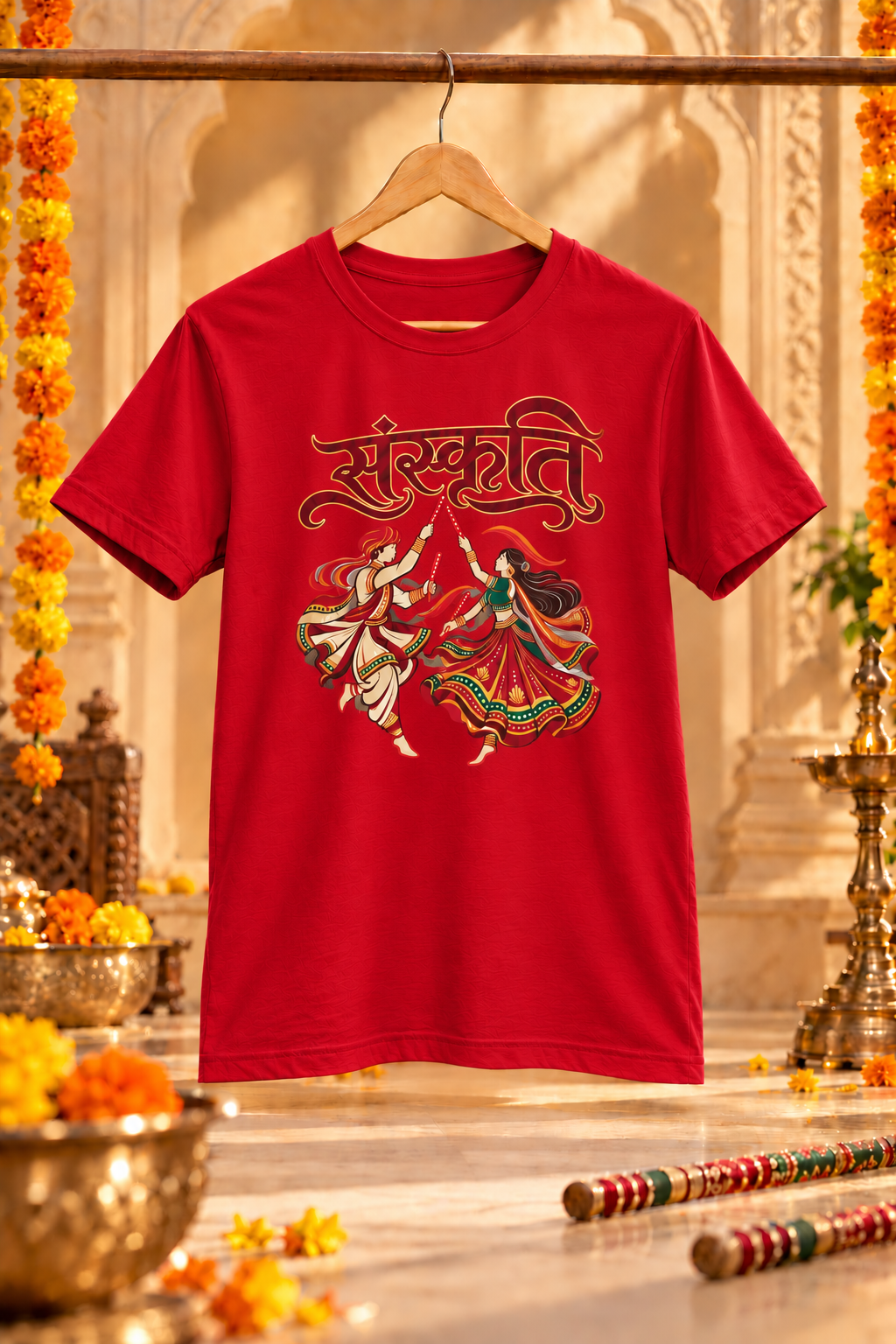 Sanskruti-Garba-Unisex Classic Crew T-Shirt