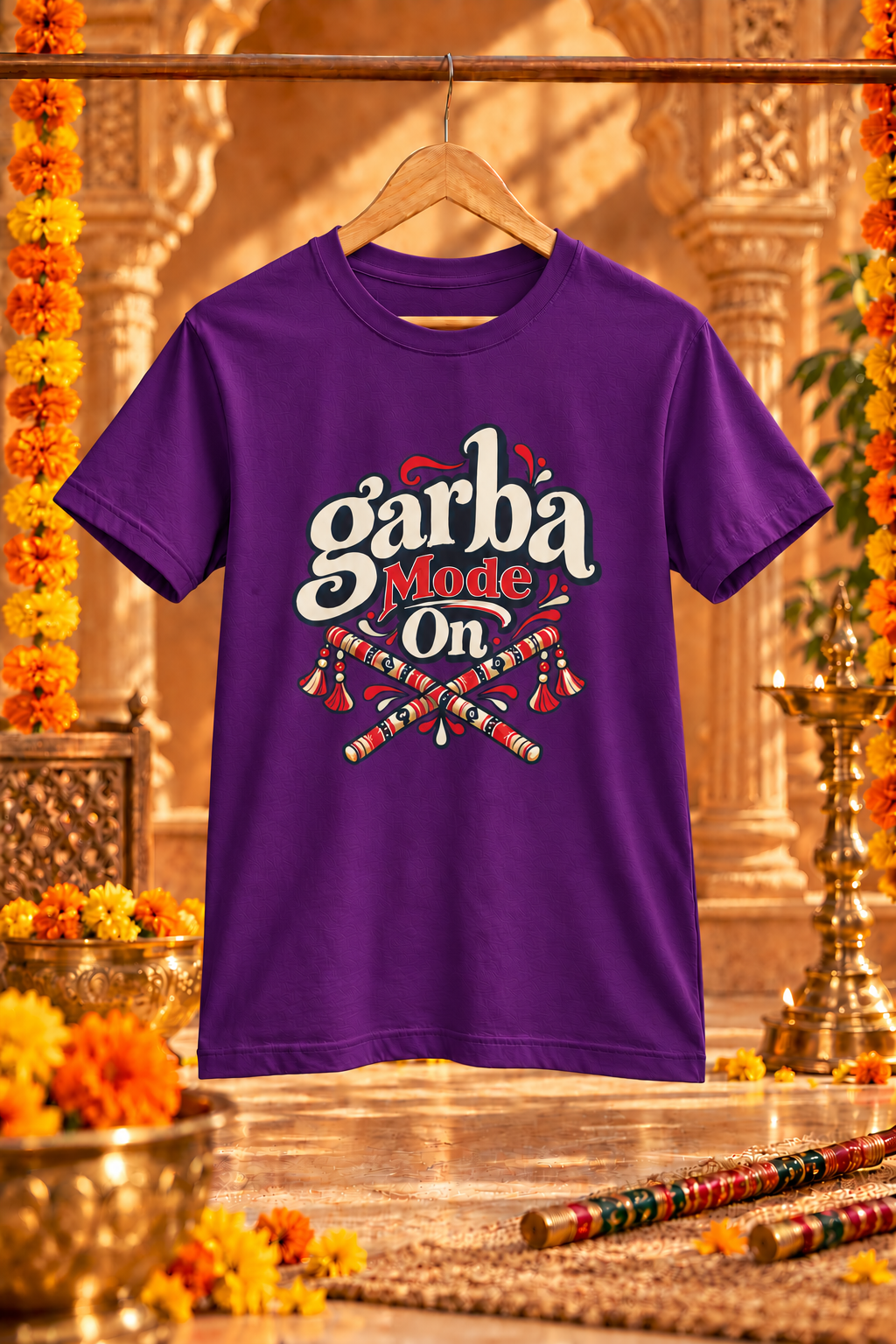 Garba Mode On Unisex Classic Crew T-Shirt