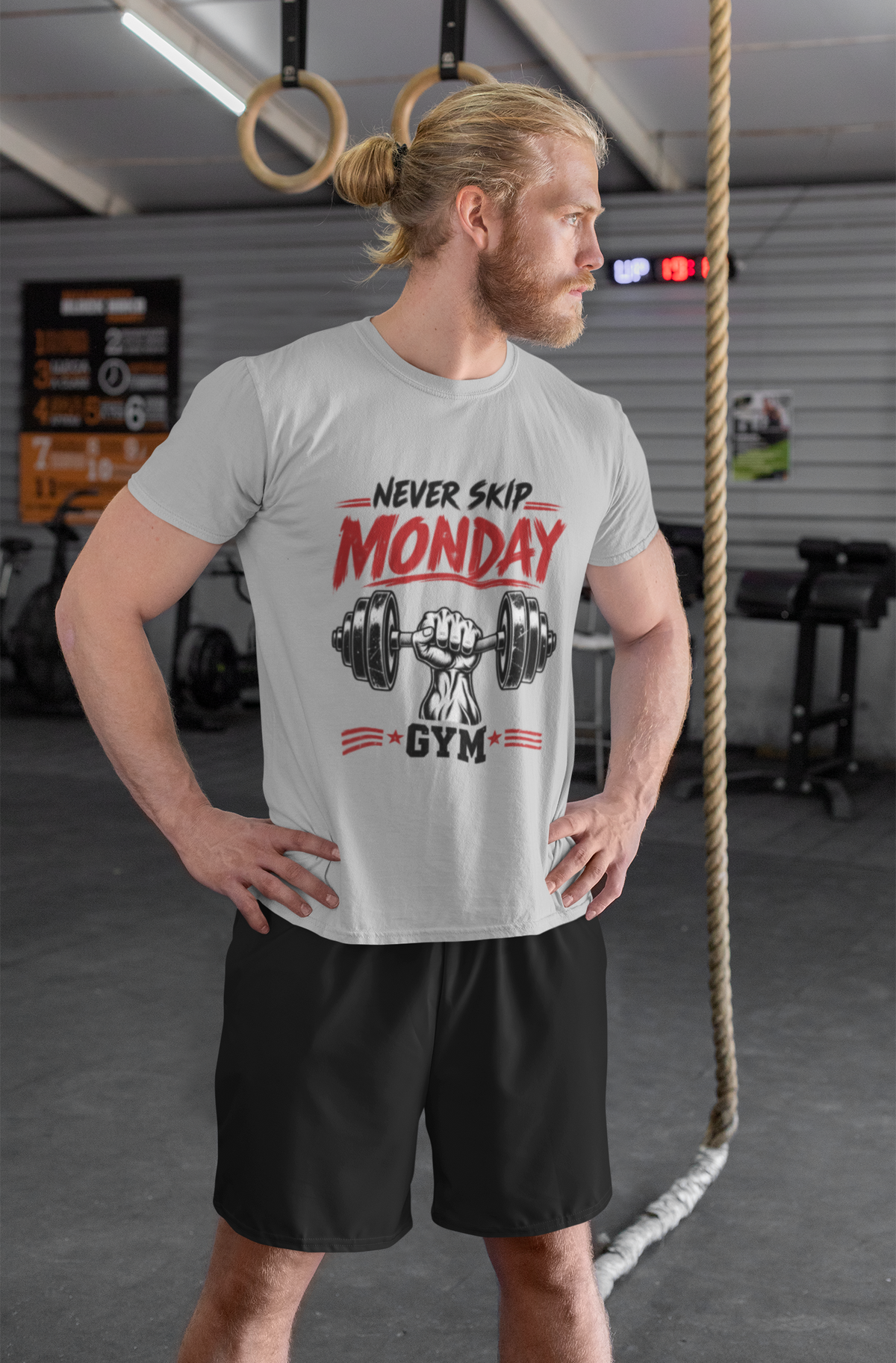 Never Skip Monday GymUnisex Classic Crew T-Shirt